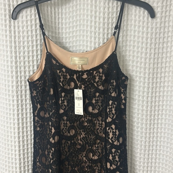 Anthropologie Moulinette Soeurs Black Lace Midi Cami Cotrina Dress Size 0 NWT - Picture 3 of 13